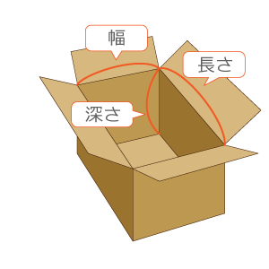 ダンボール箱の内寸