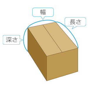 ダンボール箱の外寸