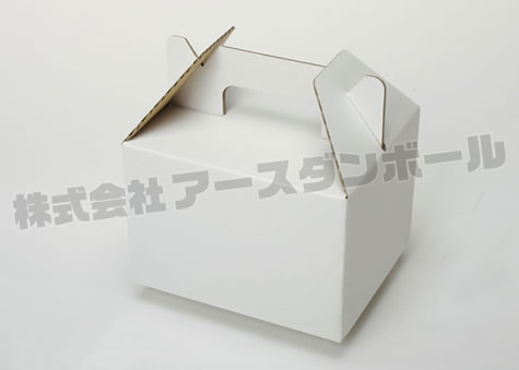 もち手つきの段ボール箱(約17cm×14cm)テイクアウトなどに最適