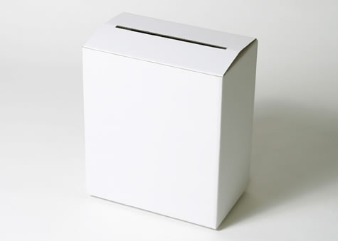 A3用紙の2つ折りが入る大きめの応募用段ボール箱－B式スナップ底ボックス